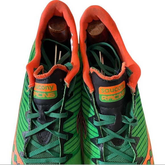 Saucony Vendetta 2 Mens Slime Orange Running Cleats Spikes Sz 9M S29047-1 main image 6